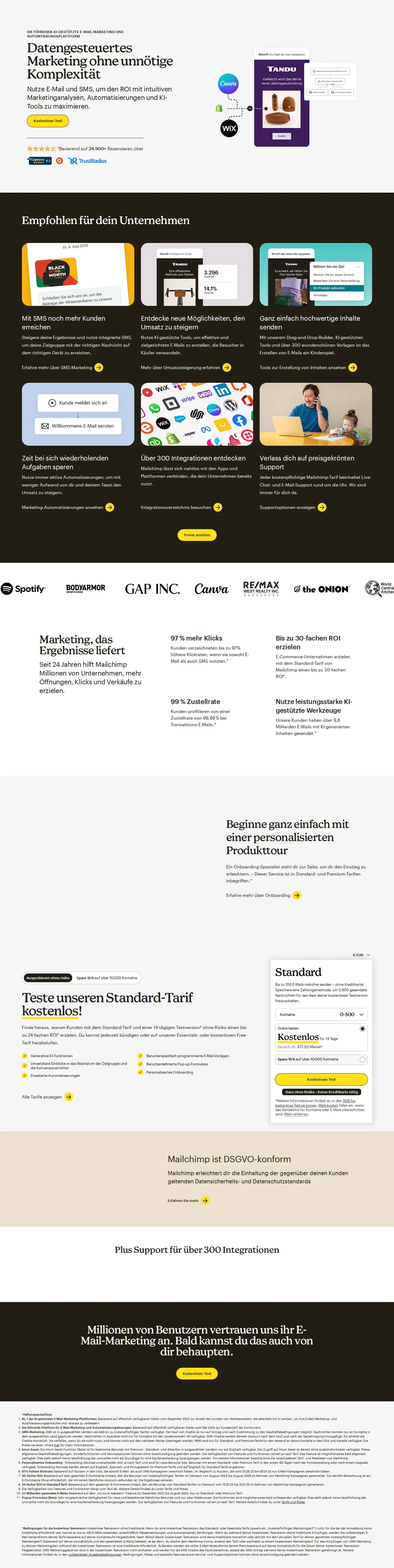 Mailchimp interface for Mailchimp