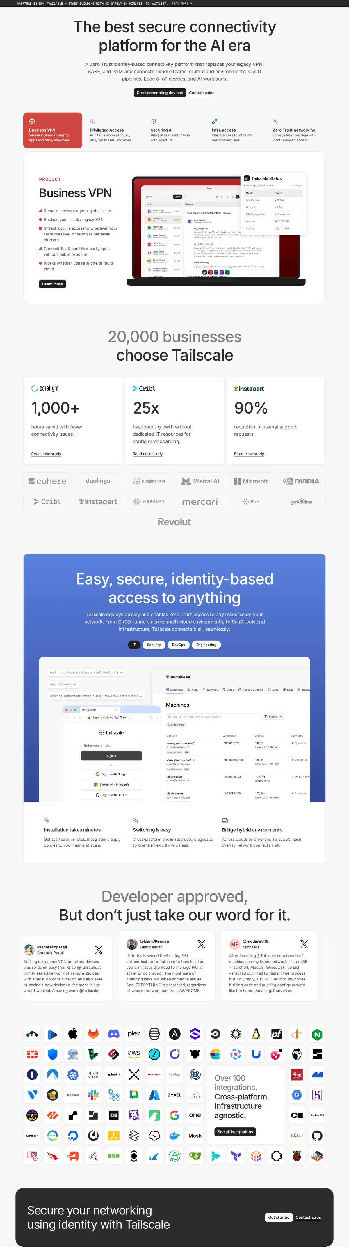 Tailscale dashboard for Tailscale